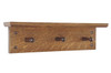 Classic Mission Style Entryway Peg Shelf with Black Walnut Pegs 19" to 49" Wide