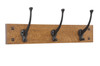 Narrow Mission Style Wall Coat Rack with Mission Style Hooks 18" to 48" wide
