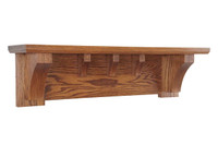 Medium Mission Wall Shelf with Craftsman Style Corbels 24-48” Wide