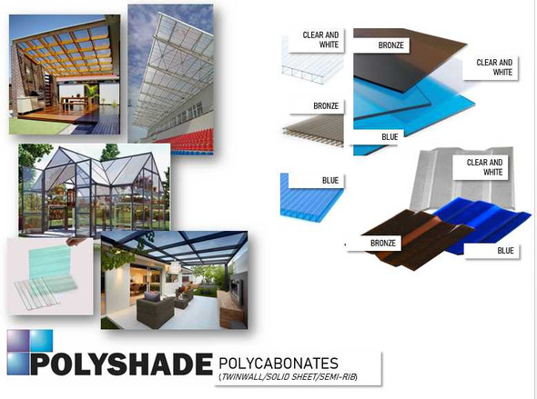 Polyshade Polycarbonate Solid Sheet Roofing 4ftx1ftx3mm Polyshade Polycarbonate Solid Sheet Roofing 4ftx1ftx3mm