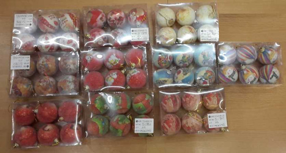 RHM1707-002 6pc Small Frosted Christmas Balls Assorted Design RHM1707-002 6pc Small Frosted Christmas Balls Assorted Design