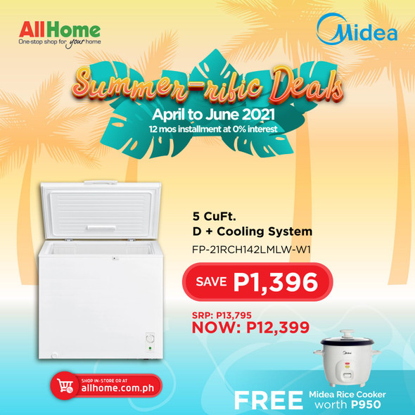 MIDEA FP21RCH142LMLWW1 CHEST FREEZER 5CUFT MIDEA FP21RCH142LMLWW1 CHEST FREEZER 5CUFT