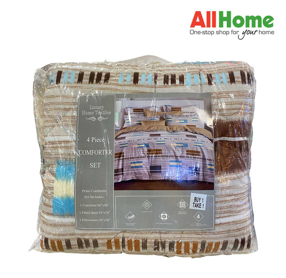 Buy 1 Take 1 Luxury Home Textiles 4 Piece Comforter Set Assorted Design 80"x86" Full Buy 1 Take 1 Luxury Home Textiles 4 Piece Comforter Set Assorted Design 80"x86" Full