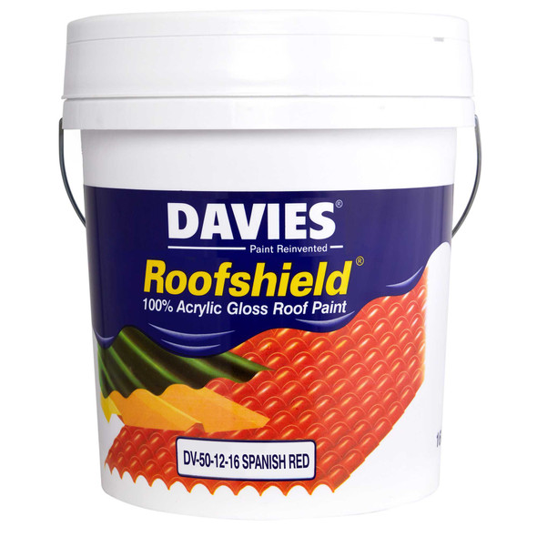 DAVIES DV-50-12-16 ROOFSHIELD GLOSS SPANISH RED 16L DAVIES DV-50-12-16 ROOFSHIELD GLOSS SPANISH RED 16L