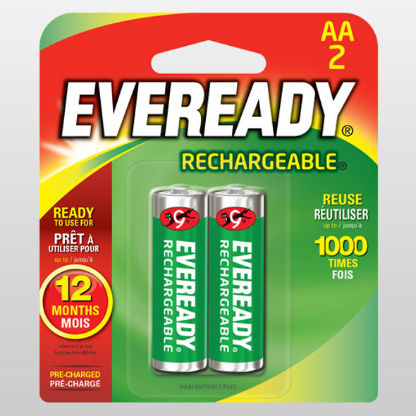 EVEREADY RE15BP2 RECHARGEABLE BATTERY AA 2S EVEREADY RE15BP2 RECHARGEABLE BATTERY AA 2S