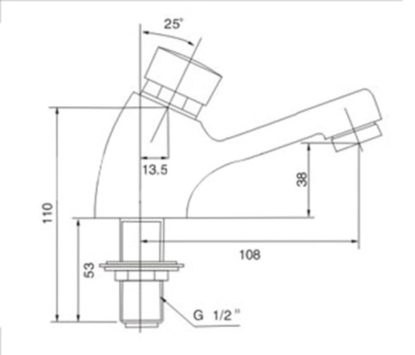 BRAUHN LUKE LF-1106 SELF-CLOSING FAUCET BRAUHN LUKE LF-1106 SELF-CLOSING FAUCET