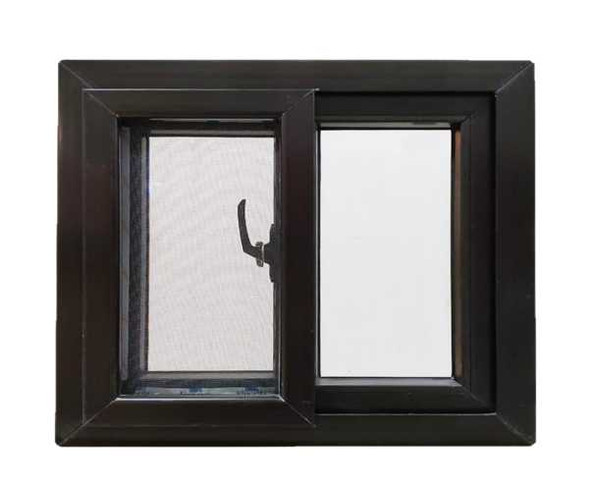 Finestra UPVC Window Sliding Type Brown Finestra UPVC Window Sliding Type Brown