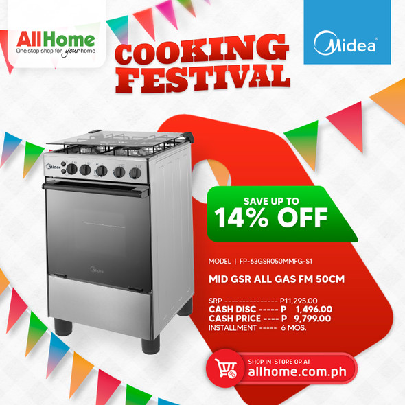 MIDEA FP63GSR050MMFEB2 RANGE 2G+2EH 50CM FREE MIDEA RANGEHOOD MIDEA FP63GSR050MMFEB2 RANGE 2G+2EH 50CM FREE MIDEA RANGEHOOD