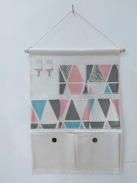 Canvas Hanging Organizer 7 Pouch with Hook Canvas Hanging Organizer 7 Pouch with Hook