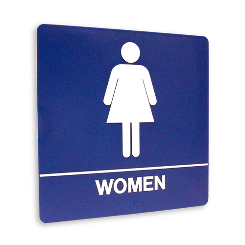 8" x 8" Restroom Sign - "WOMEN"