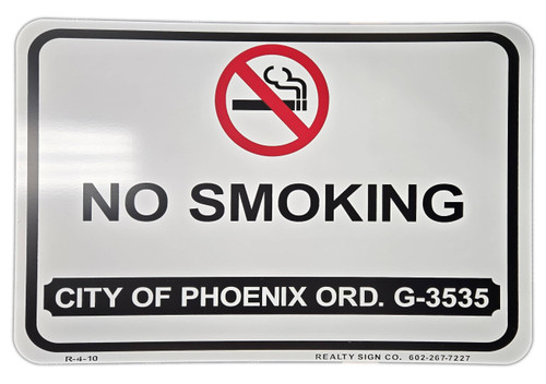 12"X18" - NO SMOKING PHX