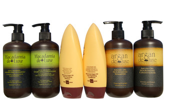 Ultimate Trio Shampoo and Conditioner Gift and Family Pack

Luxury Bundle Package. Let the hair feel the difference. Buy Now and Save.

Macadamia Rejuvenating Shampoo is designed to add moisture and protection to all hair types and is excellent for dry, damaged hair. Freely and Gently cleanses chemically treated, damaged hair Replenishes moisture with no heavy build-up Protects from harsh daily environmental elements Moisturizing Rinse. Macadamia Natural Oil Rejuvenating Shampoo gently cleanses your hair of excess dirt, oil and impurities, while treating your locks to an intensive moisture boost. Say hello to soft and silky hair with Macadamia Natural Oil.  (10 oz.)

Macadamia Moisturizing Conditioner is a daily conditioner that gently nourishes, detangles, moisturizes and protects leaving hair soft, manageable and ready to style. Gently detangles Nourishes and protects Leaves hair soft and manageable Provides UV protection Reduces static Especially beneficial for dry and damaged hair.  The perfect daily conditioner, it's specially formulated to nourish, de-tangle and soften your locks, leaving your hair manageable and with smooth and sleek texture. Particularly ideal for dry, damaged or colour treated hair, it works to intensely hydrate your hair and improve moisture levels. Infused with Macadamia's unique signature scent, it will leave your locks wonderfully fragranced, as well as making them easier to control and style. (10 oz.)

Arganmidas Moroccan Argan oil Shampoo Gently cleanses the hair fiber, provides softness and detangles. Hair is nourished with Vitamin E, Omega 3 and Omega 9, and looks healthy and shiny from roots to ends. Nourishing Shampoo is designed to all hair types and is excellent for dry, damaged hair. Gently cleanses chemically treated hair. (8 oz.)

Arganmidas Moroccan Argan Oil hydrating Conditioner Repairs weak, dry and damaged hair.
Rebuild and revitalize your hair, whether it is perfectly healthy or suffering from heat or color damage. Leaves your hair with a wonderful feel of silky and lustrous shine. Completely hydrated and full of elasticity. (8 oz.)

 

Argan Deluxe Nourishing Shampoo Cleans and Nourishes This argan oil shampoo gently cleanses the hair fiber, provides softness and detangles. Hair is nourished with Vitamin E, Omega 3 and Omega 9, and looks healthy and shiny from roots to ends. Directions: Distribute the argan shampoo evenly through wet hair. Massage gently to lather. Rinse with warm water. Repeat if necessary. (10 oz.)

Argan Deluxe Nourishing Conditioner  Nourishes and Protects This argan oil conditioner provides instant nourishment, delivers shine, softness and suppleness to the hair. Fiber is protected against dryness and environmental damage. Directions: Distribute the argan oil conditioner evenly throughout shampooed and towel dried hair. Leave on for 2-3 minutes. Rinse thoroughly. (10 oz.)

 

 

 

 

 