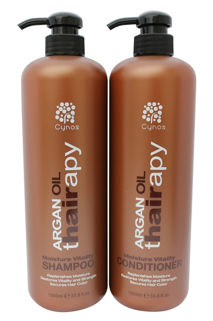 Argan Thairapy shampoo and conditioner bonus set (2 x 33oz.) features 100% pure Argan Oil that’s imported from Morocco to ensure that your hair receives supreme care. Provides superior protection, moisture, and a lasting shine. Nourishes, hydrates, and strengthens the hair. Restores split ends, breakage and dryness using of moisture rich ingredients , and essential amino acids. Infused with Vitamin E, Omega 3 and collagen Amino acids for stronger healthier shiny hair. Promotes healing of hair Blocks the effects of humidity. Great for all hair types.. MADE WITH THE HIGHEST QUALITY ARGAN OIL – Argan Oil (Argania Spinosa) is widely known as one of the most effective ingredients in all of hair care, but don’t just settle for any product that claims to have Argan Oil in it.