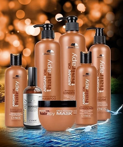 Argan Thairapy Luxury Bundle
Luxury Bundle Package.  Let the hair feel the difference. Buy Now and Save.
Bundle Includes:
Nourishing Shampoo  16 oz.
Nourishing Conditioner 16 oz.
Infusing Nutrition Mask 8 oz.
Bouncy Curl Cream 9 oz.
Shine Spray & Frizz Control 8 oz.

