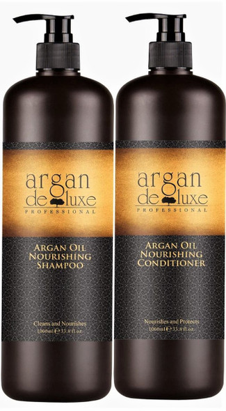ARGAN DELUXE 100% Pure MOROCCAN ARGAN OIL Shampoo and Conditioner Liter Set. Infused Products are Rich in VITAMIN E- a POWERFUL Antioxidant Proven to Leave Soft Silky Shiny Hair, and Oil Serum provides Radiant Youthful and Smooth Skin- Buy With Confidence Today! 33 oz each ARGAN DELUXE 100% Pure MOROCCAN ARGAN OIL Shampoo and Conditioner Liter Set. Infused Products are Rich in VITAMIN E- a POWERFUL Antioxidant Proven to Leave Soft Silky Shiny Hair, and Oil Serum provides Radiant Youthful and Smooth Skin- Buy With Confidence Today! 33 oz each
