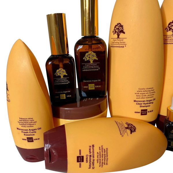 Arganmidas Luxury Hair and Skin Care Box Set with Shampoo, Conditioner, Argan Oil Serum, and Deep Conditioning Mask