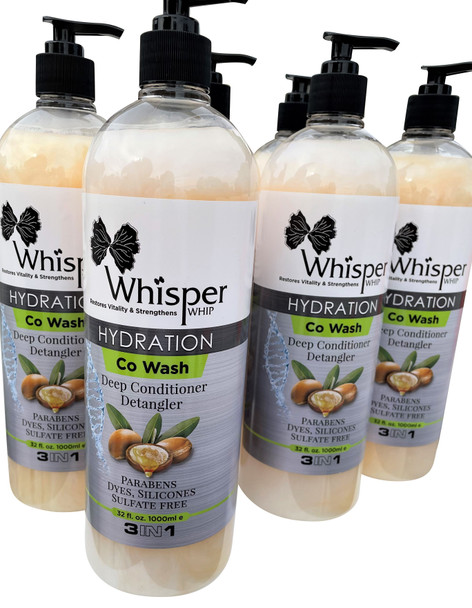 FLASH SALE 6 Whisper Whip. One Case for $90

 

Share this amazing 3 in 1 product with your family and friends!!!!

Each Bottle is 32 oz.

 Whisper Whip Hydration can be used as a Co Wash, Deep Conditioner, or a Leave in styling cream. 


As a Co Wash: Apply a generous amount of Whisper Whip to hair strands using your fingers to detangle and define your curls. Massage scalp last. Rinse then repeat.

As a Deep Conditioner: Apply a generous amount of Whisper Whip to hair strands using fingers to detangle and define your curls. Wrap hair in a plastic cap then sit under a warm dryer for 25 minutes. Rinse then proceed with your styling products.

As a Leave in styling cream. Apply desired amount of Whisper Whip to your hair and define curls. Do not rinse.
Its rich formula leaves your hair feeling soft and less likely to break.

Ingredients: Water Coconut Oil, Olive Oil, Shea Butter Oil, Jojoba Oil, Keratin Enzymes, cetyl alchohol, Steralkonium Chloride, Propyline Glycol, DMDM Hydantoin, Dicetyldimonium Chloride, Polysorbate 20, Fragrance (Parfum), Citric Acid, Blue 1 (Cl 42090), Red 33 (CI 1)7200), Red 4 (Cl 14700), C1 19140 (Yellow #5), Honey Miel, Hydrolyzed Keratin, Prunus Amygdalus Dulcis (Sweet Almond)

 

 

 

REVIEWS
5 stars Great Hair Product-Whisper Whip
By Holistic Hippie Momma of 2 Toddlerson 
Verified Purchase
Man I love this stuff! I'm of mixed race (Caribbean, Scottish, Peruvian) and my kids are half American Black and my mix, and this just works wonders for our hair. It has a super sweet smell, but not over powering. It feels light going into our hair as well.
We use this as a cowash and a leave in, and I just love it. Definitely worth the $20. I usually can't bring myself to spend more than five bucks on hair products, but this lasts, smells good, is light, and is well worth the price.
 
 
5 stars Whisper whip gets out the tangles and an easy way to do a co-wash and I love the ...
By Amazon Customer 
Verified Purchase
Whisper whip gets out the tangles and an easy way to do a co-wash and I love the smell, it's very clean . My godmother uses it and she is gray but she loves how it leaves it white, no yellowing
 

5 stars Whisper Whip It detangle very well and work good as a leave in and a co-wash
By Amazon Customer on 
Verified Purchase
It detangle very well and work good as a leave in and a co-wash. If only I could get a second version without protein for the times my lo-po hair doesn't need it.
 
5 stars Whisper Whip
By Mackon 
Verified Purchase
Excellent product. I use it as a cowash. It leaves my hair soft, moisturized and manageable.
 
5 stars Great Hair Product! Whisper Whip
By Amazon Customer on 
Verified Purchase
Love this product, I use it to co-wash. Makes my hair shiny, soft and easy to manage.
 