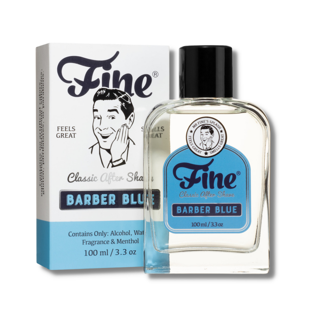 Fine Barber Blue Aftershave 100ml | Agent Shave | Wet Shaving Supplies UK