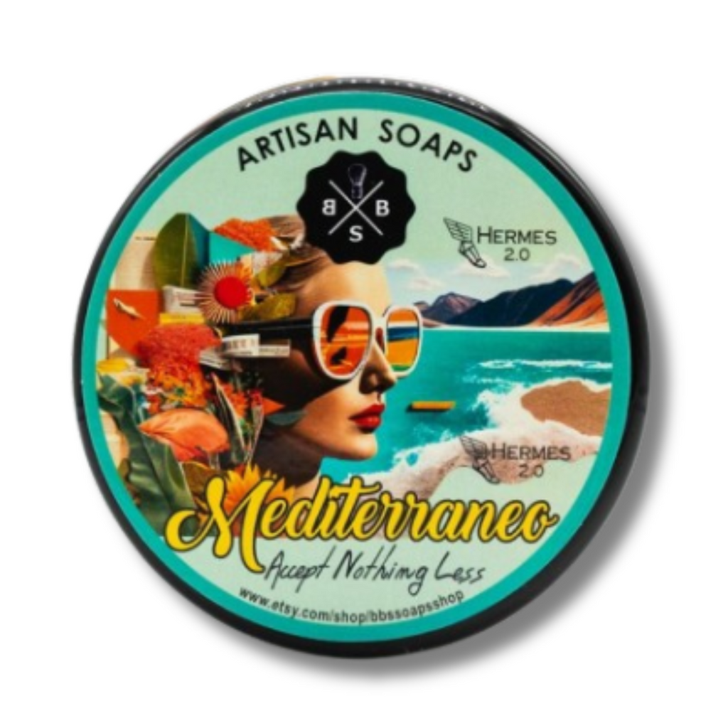 BBS Soaps Tallow Shaving Soap - Mediterraneo Hermes 2.0 | Agent Shave | Wet Shaving Supplies UK