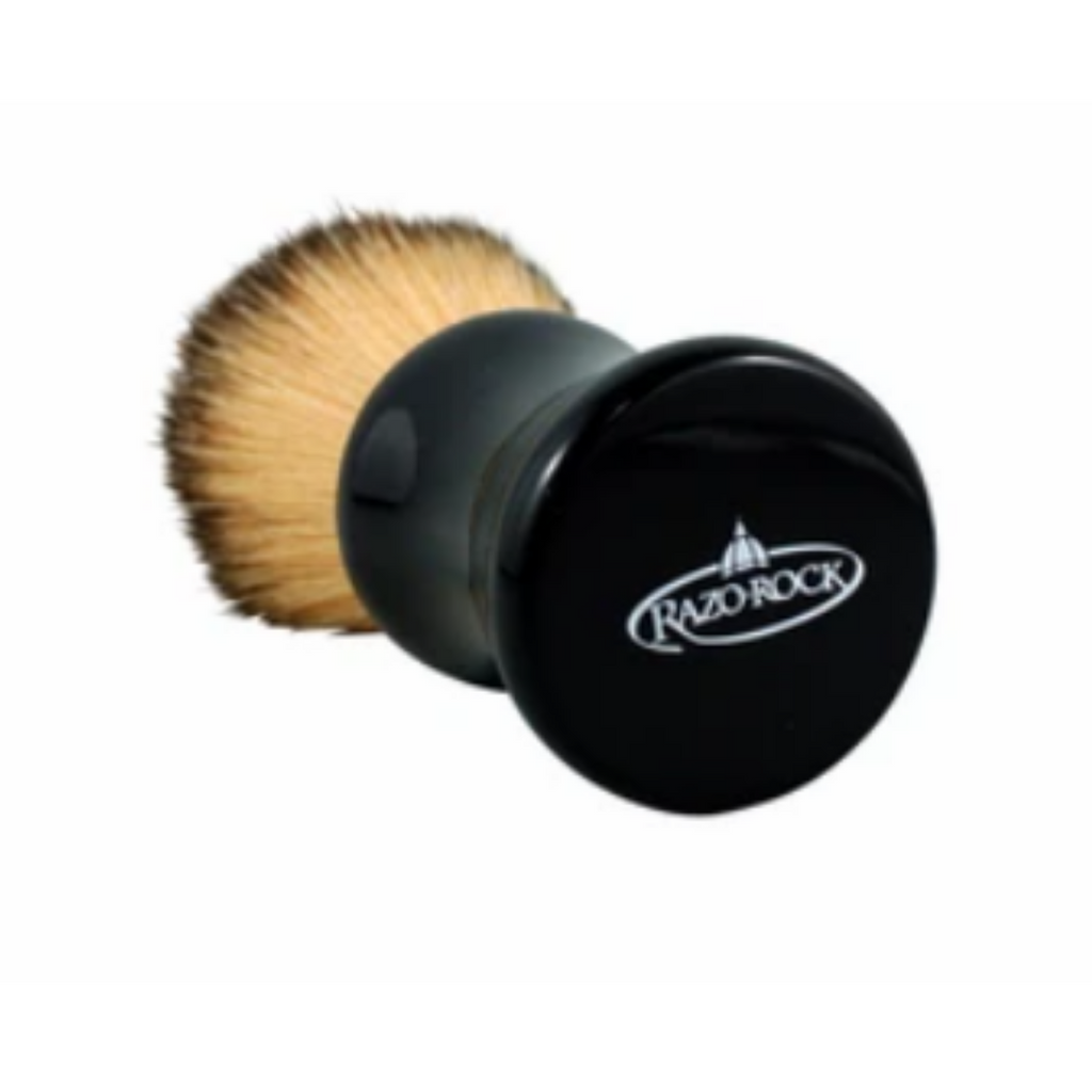 RazoRock Bruce Shaving Brush - 24mm Plissoft Synthetic Knot | Agent Shave | Wet Shaving Supplies UK