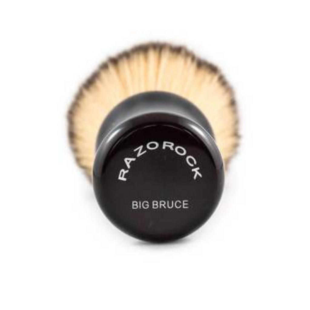 RazoRock Big Bruce Shaving Brush - Plissoft Synthetic 26mm Knot | Agent Shave | Wet Shaving Supplies
