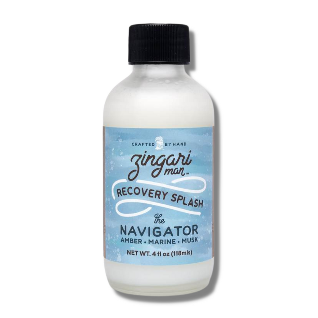 Zingari Man The Navigator Recovery Splash -  Amber, Marine, Musk 118ml  | Agent Shave | Wet Shaving Supplies UK