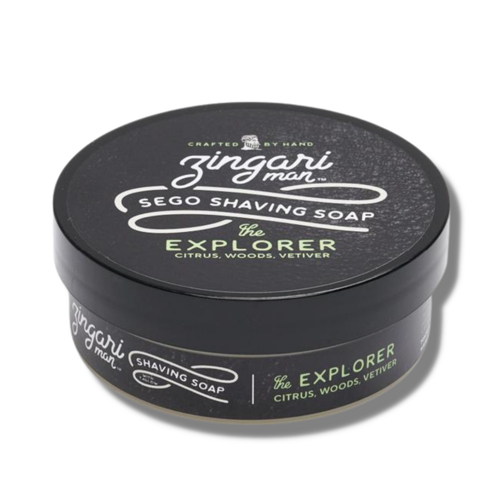 Zingari Man The Explorer Tallow Shaving Soap - Citrus, Woods, Vetiver 5oz/142g  | Agent Shave | Wet Shaving Supplies UK