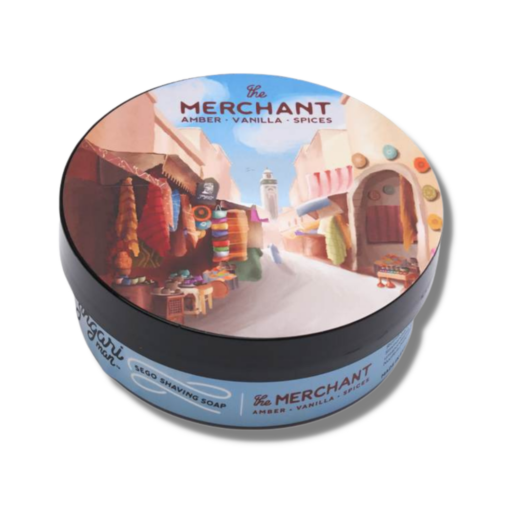 Zingari Man The Merchant Tallow Shaving Soap - Amber, Vanilla, Spices 5oz/142g  | Agent Shave | Wet Shaving Supplies UK