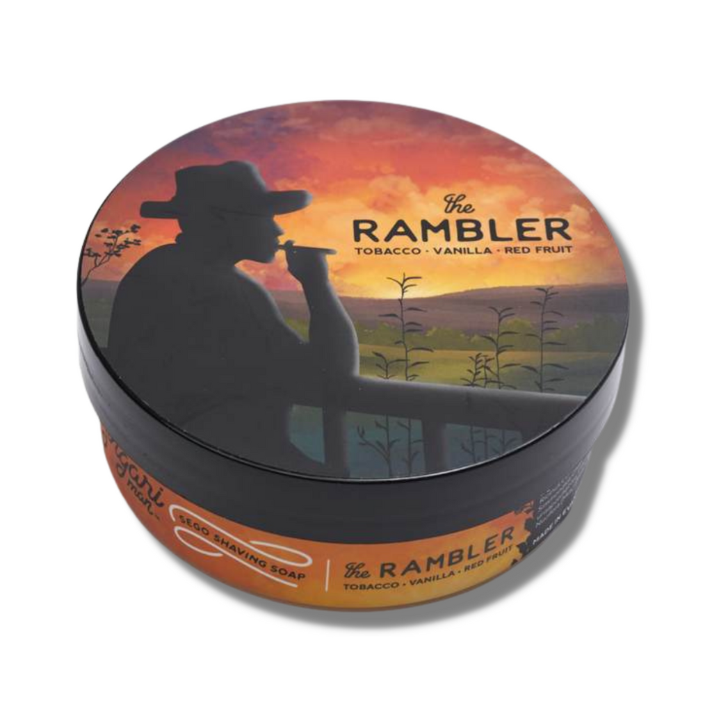 Zingari Man The Rambler Tallow Shaving Soap - Tobacco, Vanilla, Red Fruits 5oz/142g  | Agent Shave | Wet Shaving Supplies UK