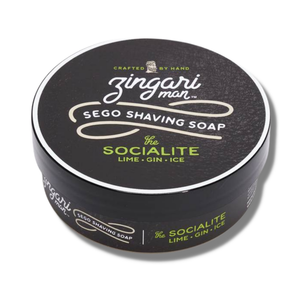 Zingari Man The Socialite Tallow Shaving Soap - Lime & Gin 5oz/142g  | Agent Shave | Wet Shaving Supplies UK