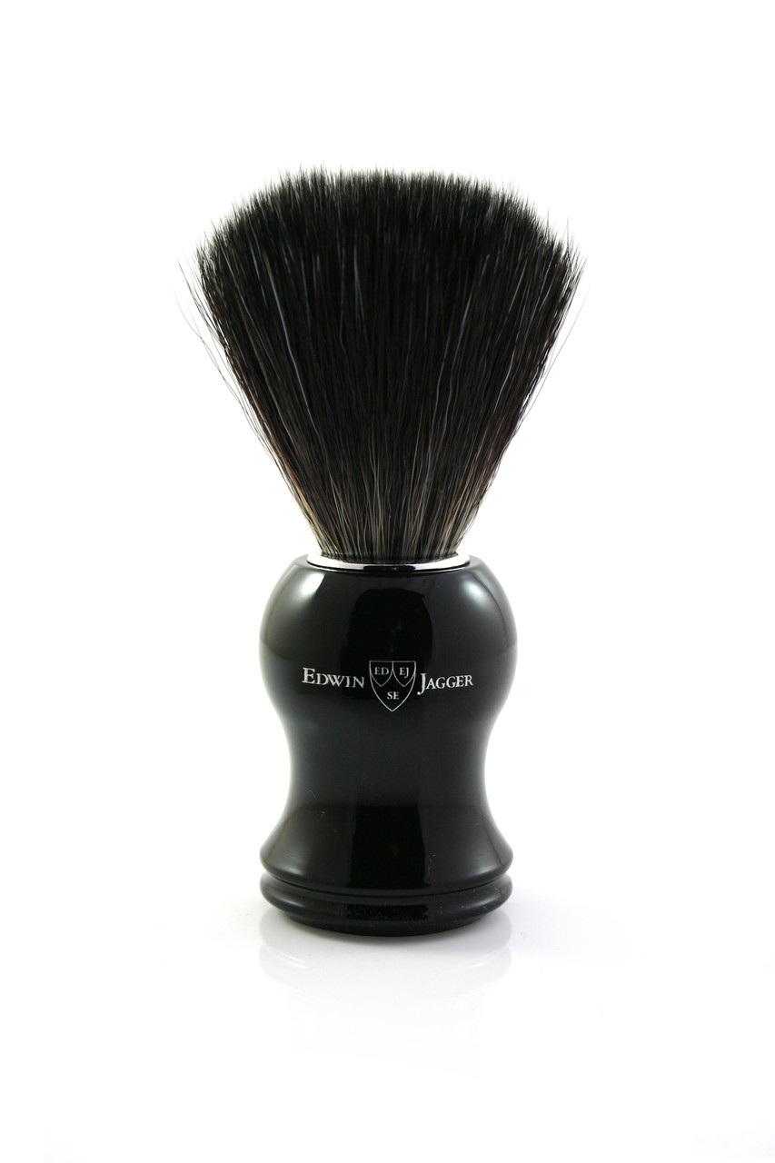 Edwin Jagger Synthetic Shaving Brush 21P36 Black Agent Shave