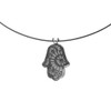 Sterling Silver Hamsa with Radial All Over Pattern