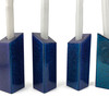 Blue Sparkle Leah Modular Hanukkah Menorah by Joy Stember