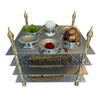 Mirrored Acrylic Multi Tiered Passover Seder Plate with Layers for Matzah 