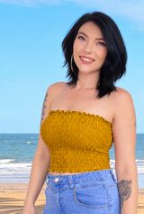 Boob tube Mustard