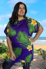 Purple Palm Print