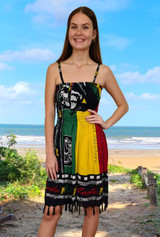 #3 Buy wholesale, Ladies Anna Reggae Rasta Shirring Dress. For fans of Jamaican culture, Bob Marley and reggae music festivals Ladies summer dress made from light comfortable rayon material. Perfect for summer from  Australian clothing Wholesaler