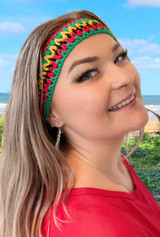 Pack of 10 Reggae Rasta Crochet Headbands. Buy wholesale from Australia. for fans of Bob Marley, Jamaican culture and reggae music festivals