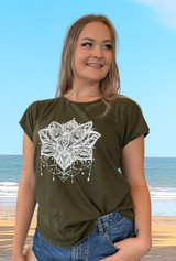 Tori Ladies Top Lotus Khaki