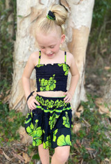 Hibiscus Elizabeth 4 piece inc handbag and headband Lime