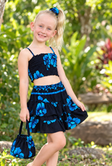 Hibiscus Elizabeth 4-piece inc handbag and headband Turquoise
