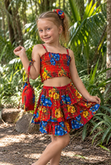Elizabeth 4-piece inc handbag and headband Red
