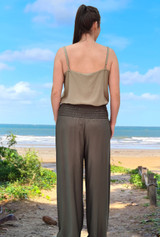 buy wholesale Full Length Shirring Pants Khaki