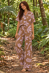 Adele shirt and long pants set. Elastic waist pants and shirt can be worn buttoned up or open. Very cool comfy fabric. buy wholesale from Australia