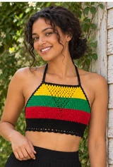 Marli Rasta crochet crop top. Buy wholesale from Australia.