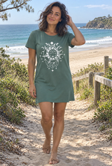 t-shirt dress Teal