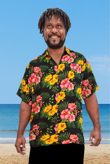 Tony Hawaiian shirt Black Savannah
