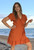 Jessica Ladies Summer Wrap Dress , cool light fabric , colour rust