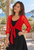 Sharon bolero jacket red