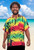 Print 6 Rasta Reggae Men's Button up Shirt, short sleeve with collar for fans of Bob Marley music and jamaican culture From Wholesale distributor in Cairns Australia